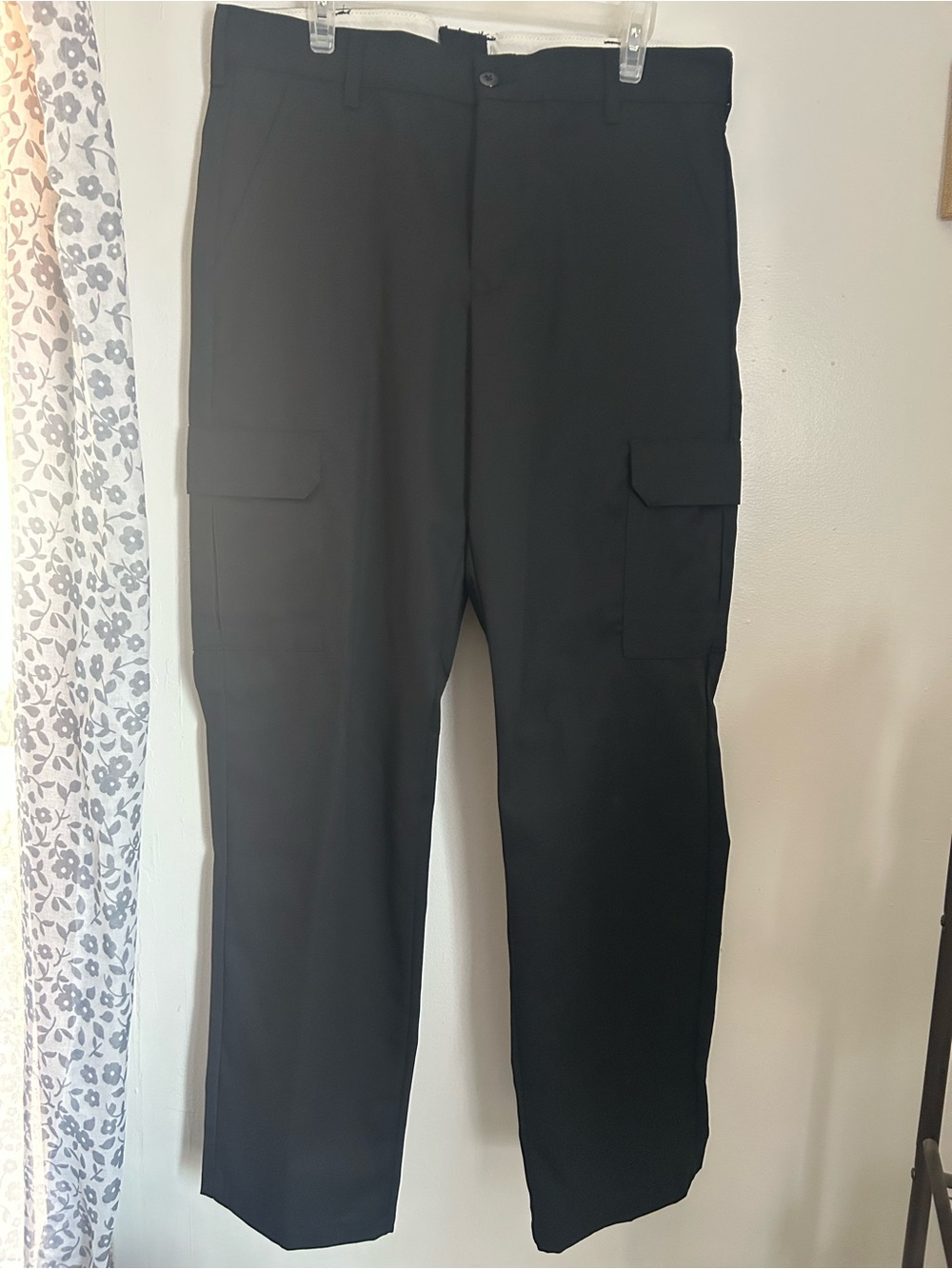 Men's Black Cargo Pants with Utility Pockets